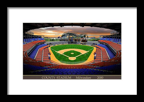 County Stadium 2000 - Framed Print