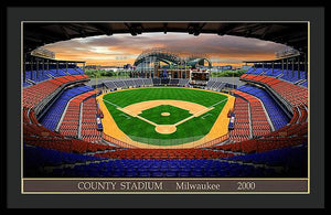 County Stadium 2000 - Framed Print