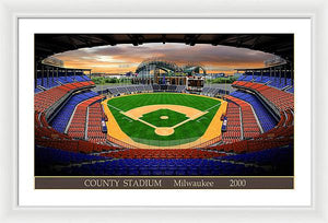 County Stadium 2000 - Framed Print