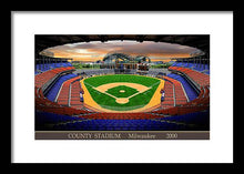 Load image into Gallery viewer, County Stadium 2000 - Framed Print
