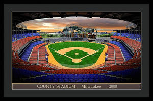 County Stadium 2000 - Framed Print