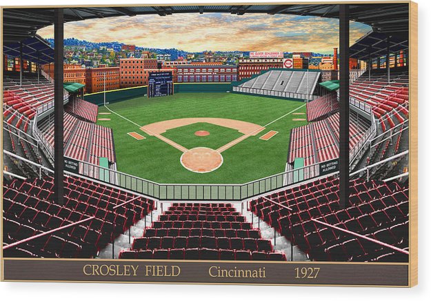 Crosley Field 1927 - Wood Print