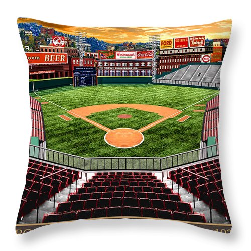 Crosley Field 1935 - Throw Pillow