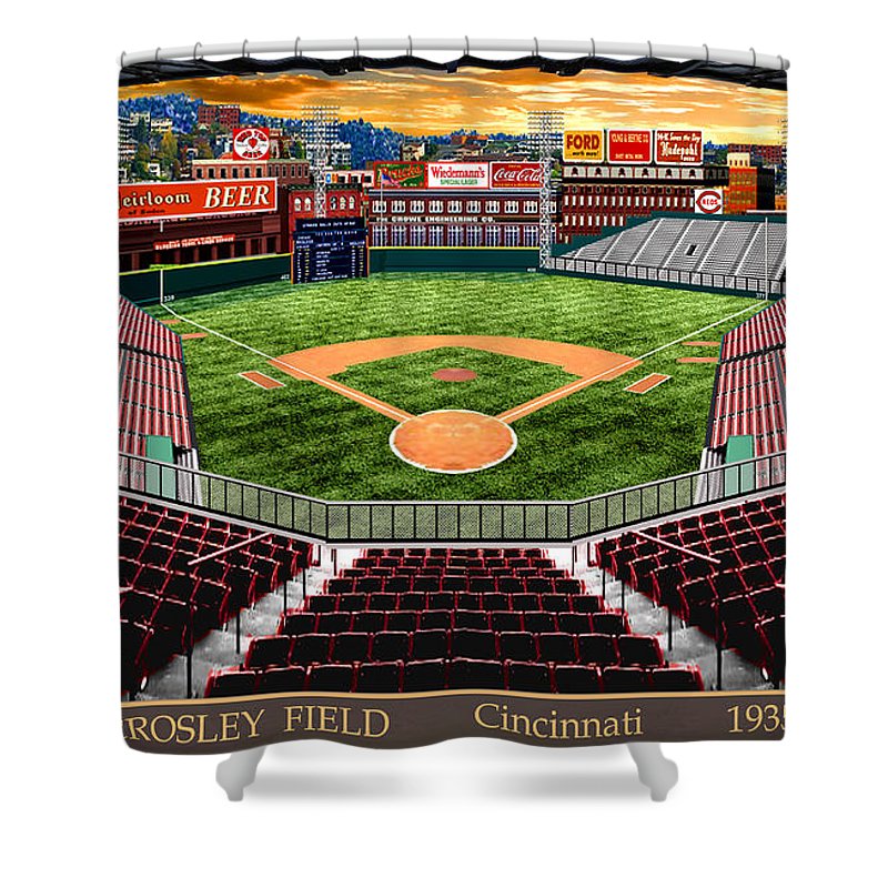 Crosley Field 1935 - Shower Curtain