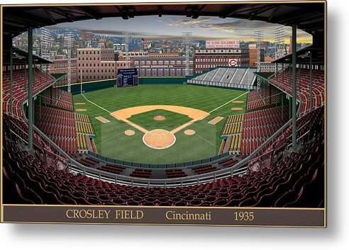 Crosley Field 1935 - Metal Print