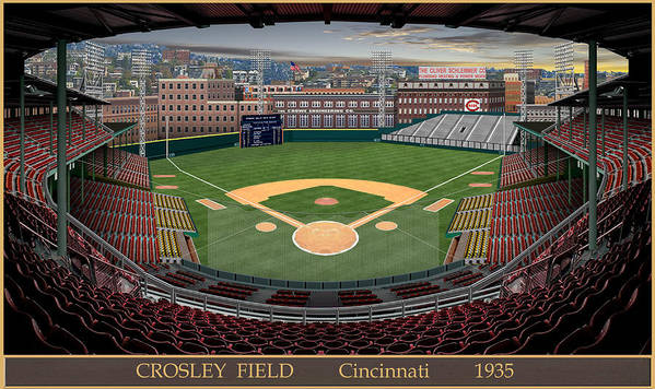 Crosley Field 1935 - Art Print