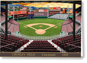 Crosley Field 1935 - Greeting Card