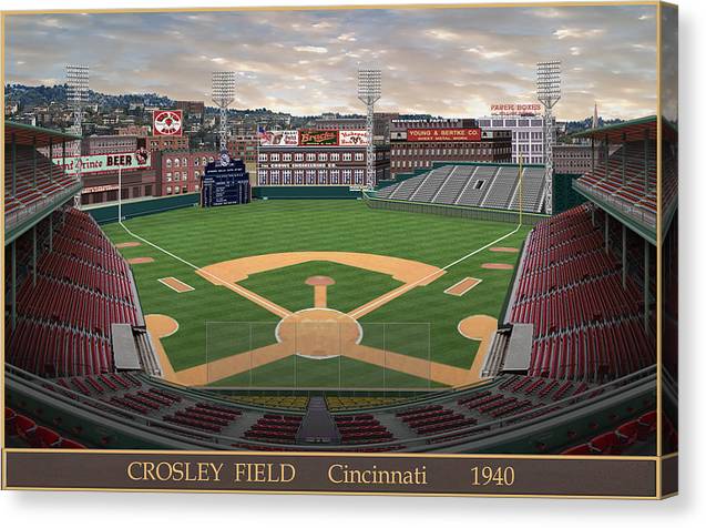 Crosley Field 1940 - Canvas Print