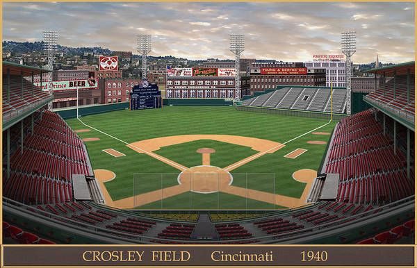 Crosley Field 1940 - Art Print