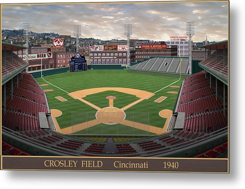 Crosley Field 1940 - Metal Print