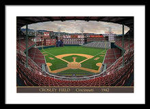 Load image into Gallery viewer, Crosley Field 1942 - Framed Print
