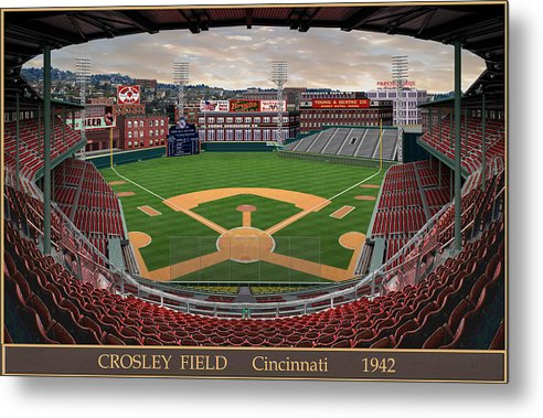 Crosley Field 1942 - Metal Print