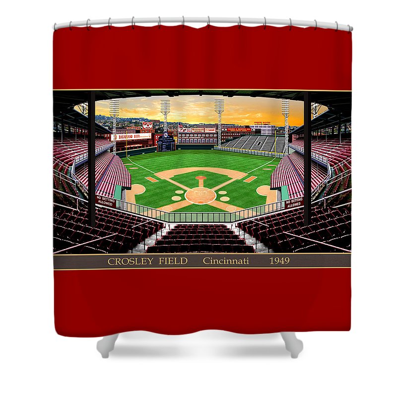 Crosley Field 1949 - Shower Curtain