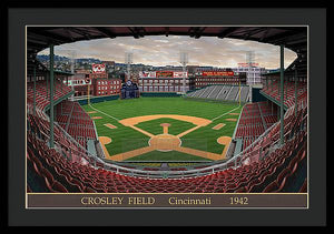 Crosley Field 1942 - Framed Print