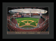 Load image into Gallery viewer, Crosley Field 1942 - Framed Print
