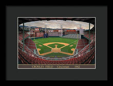 Load image into Gallery viewer, Crosley Field 1942 - Framed Print
