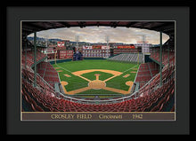 Load image into Gallery viewer, Crosley Field 1942 - Framed Print
