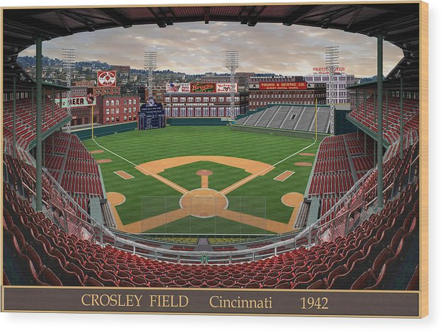 Crosley Field 1942 - Wood Print