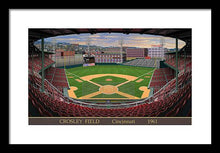 Load image into Gallery viewer, Crosley Field 1961 - Framed Print
