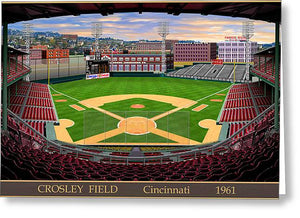 Crosley Field 1961 - Greeting Card