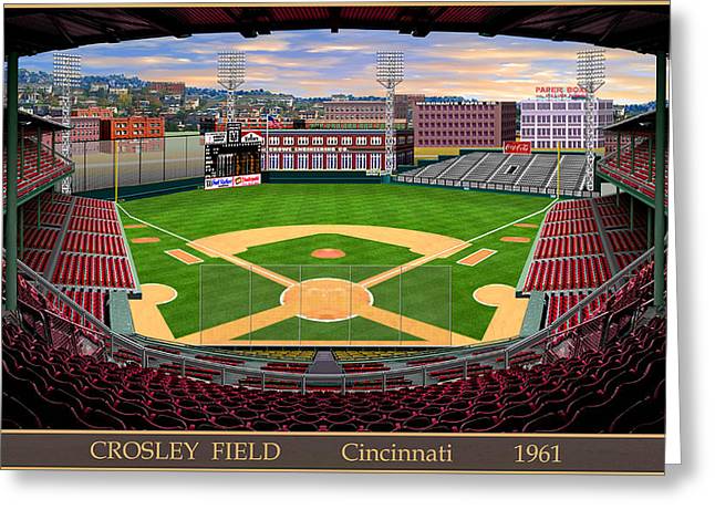 Crosley Field 1961 - Greeting Card