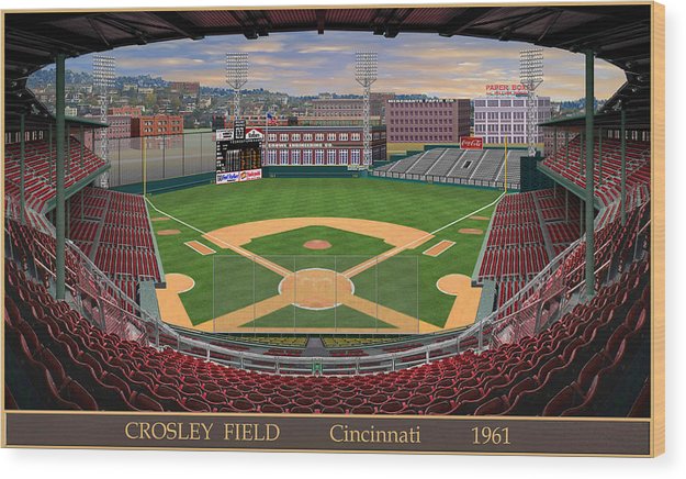 Crosley Field 1961 - Wood Print
