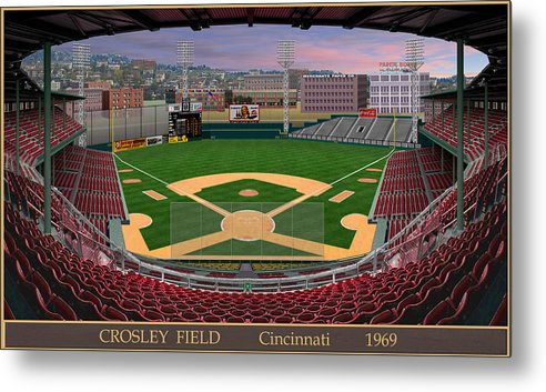 Crosley Field 1969 - Metal Print