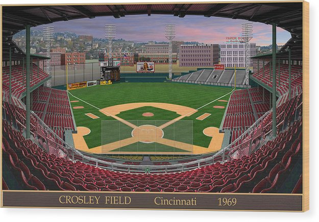 Crosley Field 1969 - Wood Print