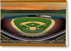 D.C. Stadium 1962 - Greeting Card