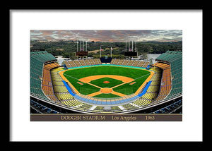 Dodger Stadium 1963 - Framed Print