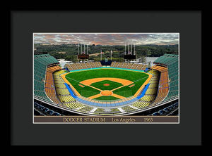 Dodger Stadium 1963 - Framed Print