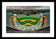 Load image into Gallery viewer, Dodger Stadium 1963 - Framed Print
