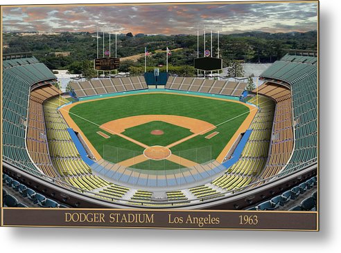 Dodger Stadium 1963 - Metal Print