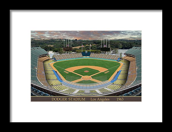 Dodger Stadium 1963 - Framed Print