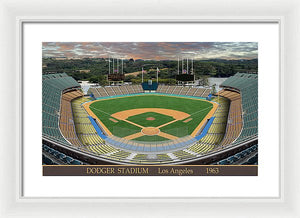 Dodger Stadium 1963 - Framed Print