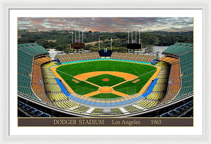 Dodger Stadium 1963 - Framed Print