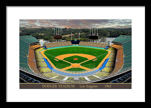 Dodger Stadium 1963 - Framed Print