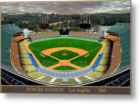 Dodger Stadium 1963 - Metal Print