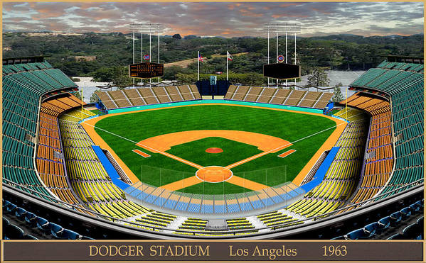 Dodger Stadium 1963 - Art Print