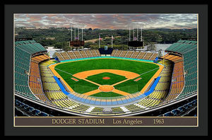 Dodger Stadium 1963 - Framed Print