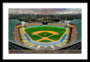 Dodger Stadium 1963 - Framed Print