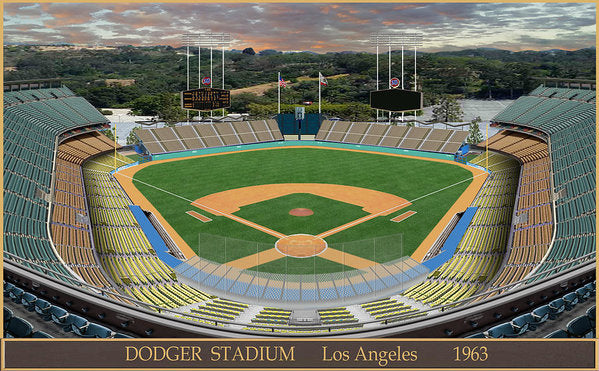 Dodger Stadium 1963 - Art Print