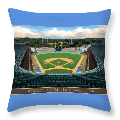 Dodger Stadium 1966 - Throw Pillow