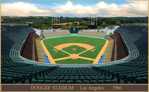 Dodger Stadium 1966 - Art Print