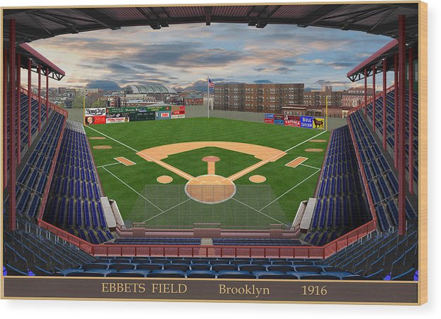 Ebbets Field 1916 - Wood Print
