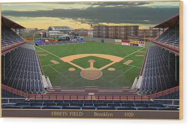 Ebbets Field 1920 - Wood Print