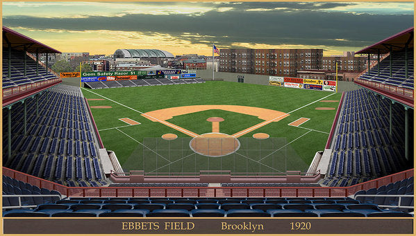 Ebbets Field 1920 - Art Print