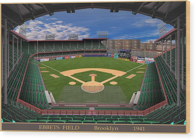 Ebbets Field 1941 - Wood Print