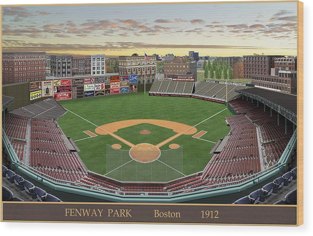 Fenway Park 1912 - Wood Print