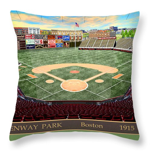 Fenway Park 1915 - Throw Pillow